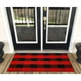 thumbnail image 1 of Ukeler Buffalo Plaid/Check Indoor/Outdoor Rug- Outdoor Plaid Doormat for Front Porch/Kitchen/Laundry Room Welcome Layered Mat, 23.6'' x 51.2'', 1 of 7