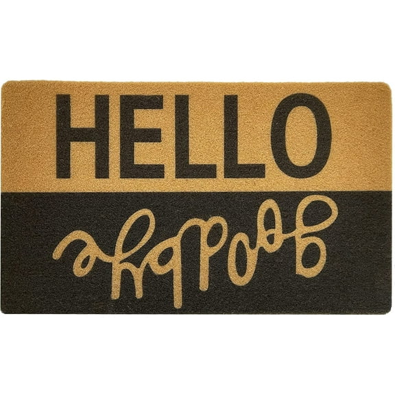 Ukeler Front Door Mat 29.5×17 Inch Coir Hello Mat Non Slip Rubber Back Doormat for Outdoor and Indoor Use