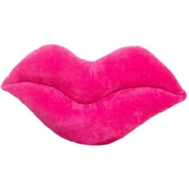 Ukeler Hot Pink 1 Lip Shape Throw Pillows Cushion Girls Toy ,Gift Soft Velvet Decorative Reversible 23.6'' x 13.6''