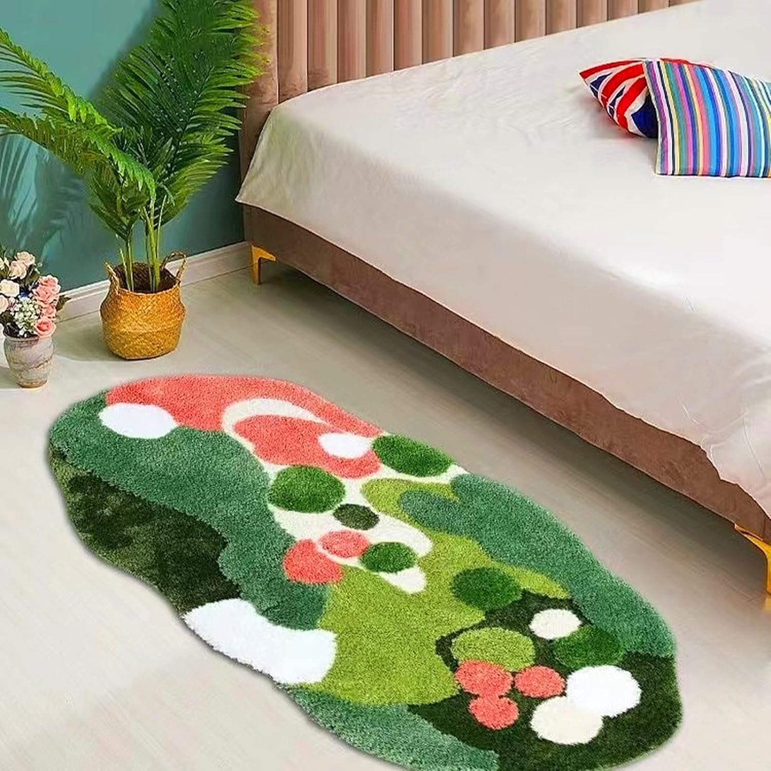 Ukeler Moss Area Rugs for Girls Bedroom Living Room, Soft Shaggy Kids ...