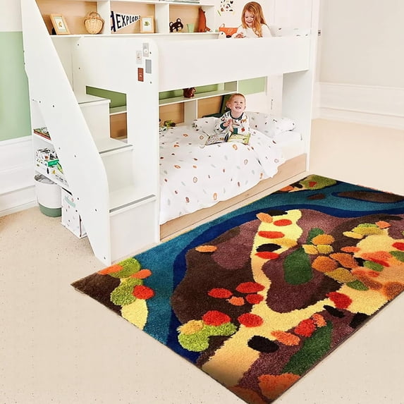 Ukeler Moss Area Rugs, Home Decorative Living Room Rug Soft Shag Bedroom Rugs Non Slip Cozy Plush Kids Rugs for Kids Playing Room Nursery Room Dorm Room Class Room 71''×37''