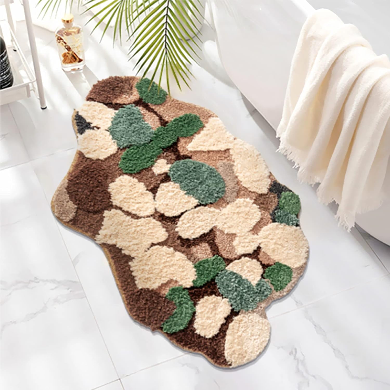 UKELER Nursery Cute Cow Shaggy Accent Bedroom Bathroom Rug, Non- Slip For Kids, 36''17