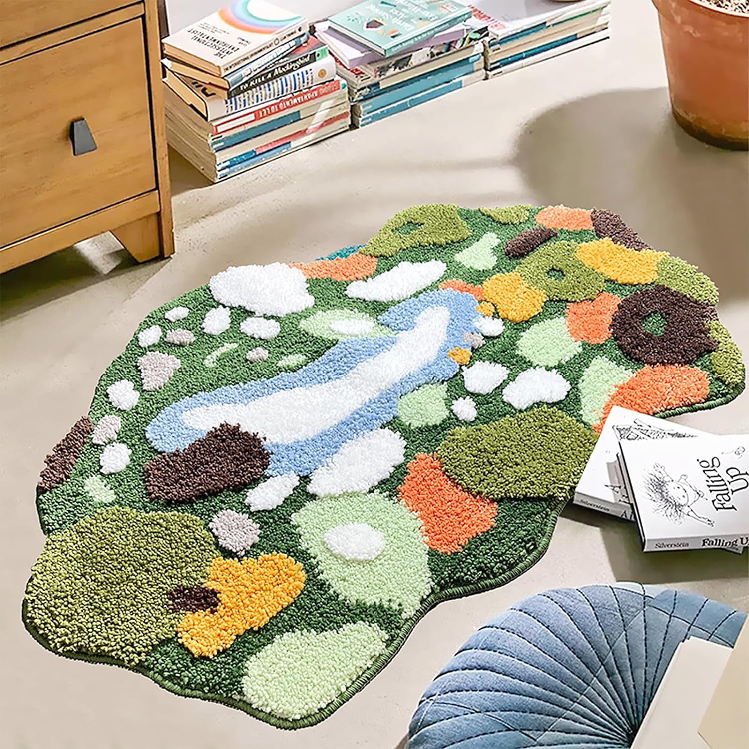 Cozylkx Puzzle Floor Mat, Plush Foam Mats, 16 Fluffy Carpet Tiles Area Rugs  for Kids Room, Baby Room, Nursery Decoration