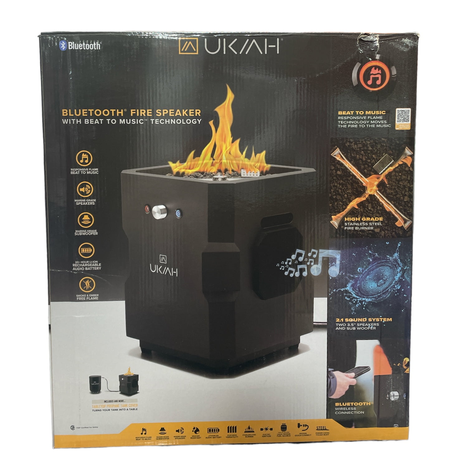 Outdoor Ukiah Firepit Tailgater Speaker Bluetooth