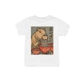 thumbnail image 1 of Ukiyo Block Print Capybara Ramen Youth's White T-shirt, 1 of 3