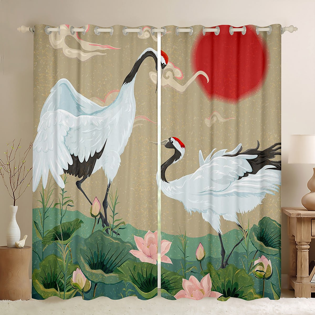 UkiyoE Blackout Curtains Exotic Oriental Curtains, Japanese Style