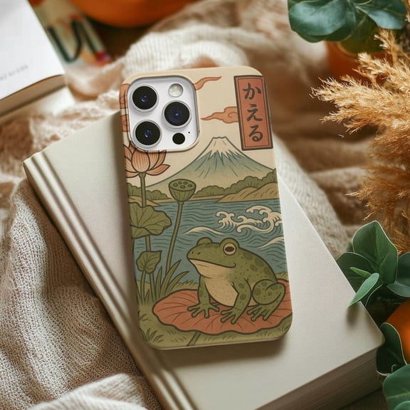 Ukiyo-e Frog Japanese Art Case for iPhone 11 12 13 14 15 16 17 Pro Max Plus