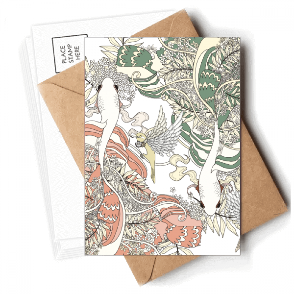 Ukiyo-e Wing Carp Bird Japan Postcards Envelopes Blank Note Cards Mailing