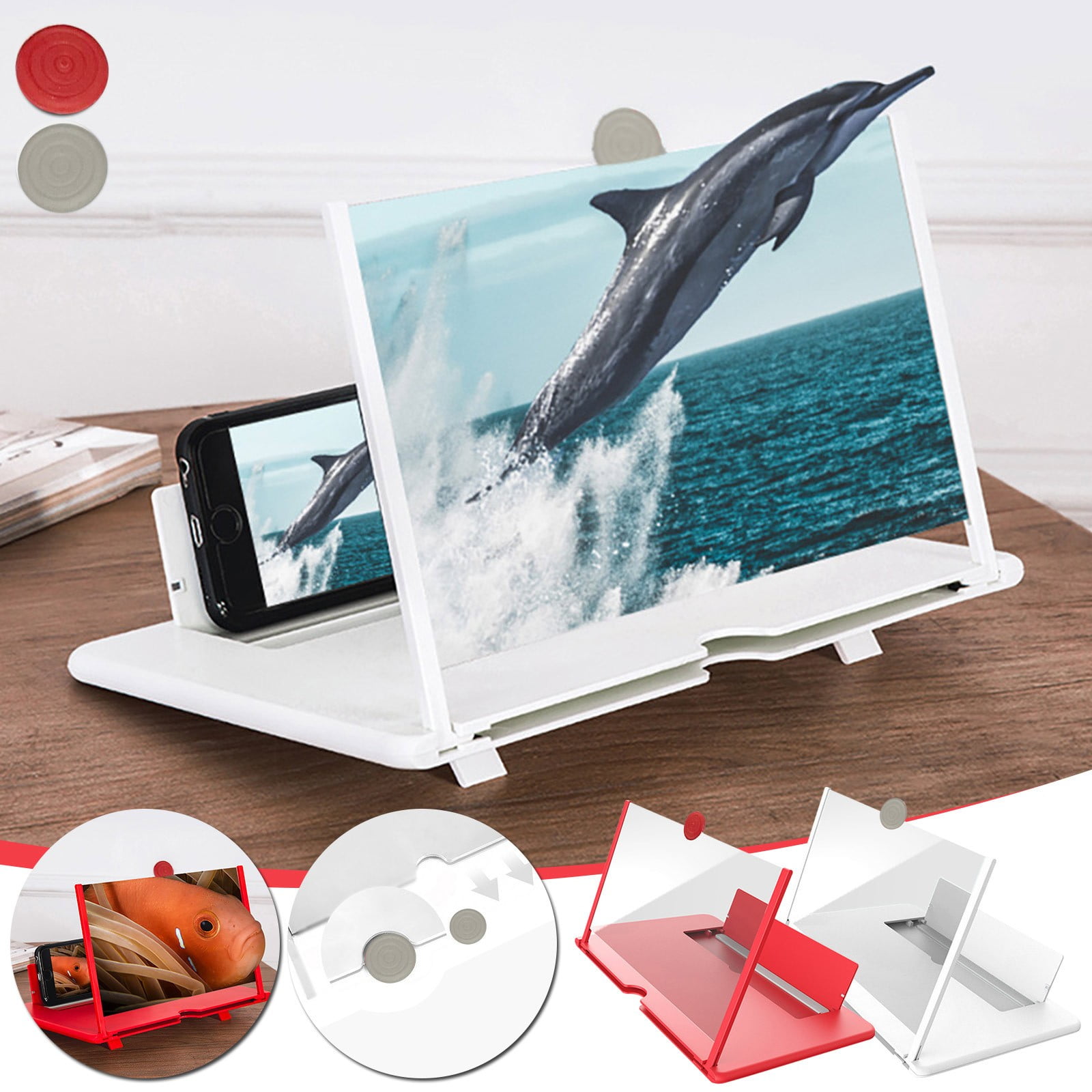 Uklsqma 10-Inch Mobile Phone Screen Magnifier, HD Video Projection ...