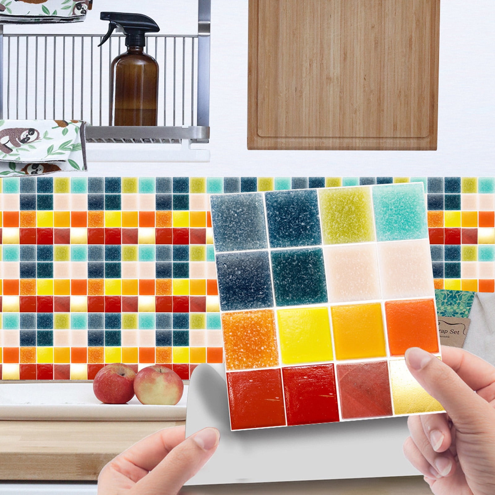 Uklsqma 10Pcs Crystal Tile Stickers SelfAdhesive, NonYellowing Wall