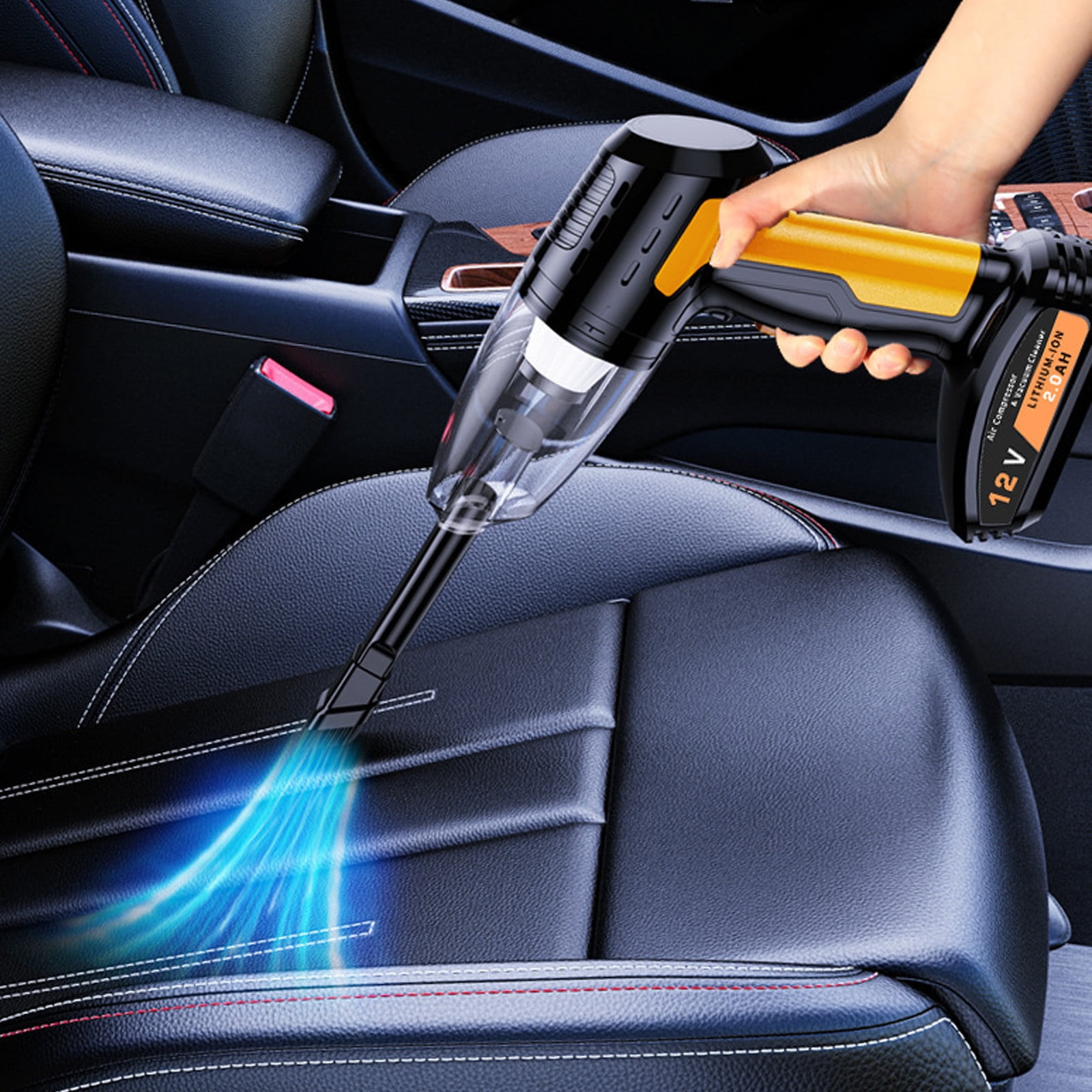 Uklsqma 4in1 Handheld Car Vacuum Cleaner, 8000Pa Powerful Suction, Portable Wet/Dry Vac with