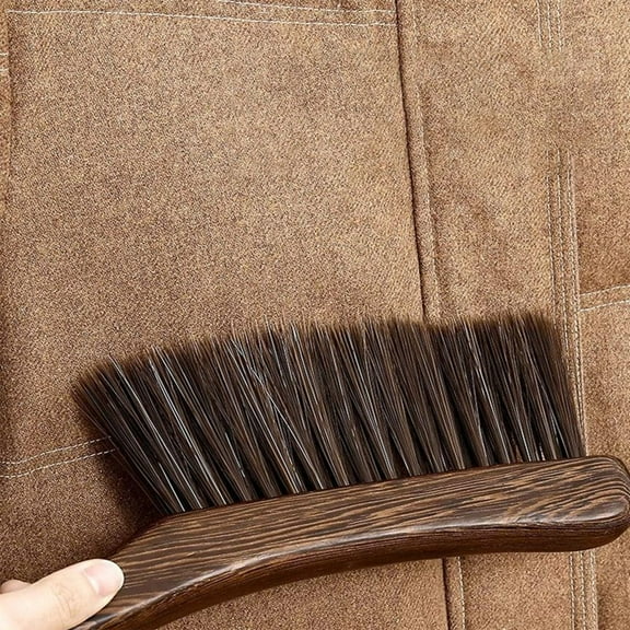 Uklsqma Cleaning Brush for Bed & Sofa | 7.5-Inch Soft Bristles for Pet Hair & Dirt | Wooden Handle Furniture Brush for Mattress, Pillows & Cushions | 1-Pack