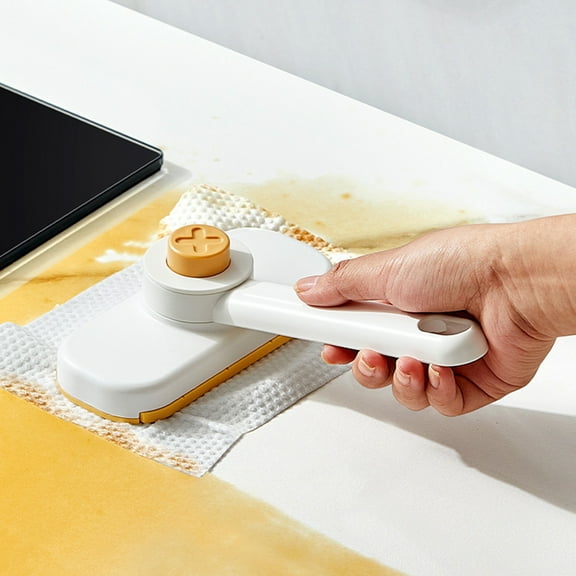 Uklsqma One-Click Clip Cleaning Brush for Paper Towels & Rags | Multi-Surface Kitchen & Bathroom Scrubber | Portable Mini Mop for Countertops & Walls | 1 Piece