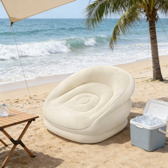 Uklsqma Portable Inflatable Sofa | Outdoor Automatic Inflatable Couch for Camping, Beach & Music Festivals | Foldable & Lightweight PVC Air Sofa (1 Piece)