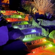 Uklsqma Solar Staircase Step Light, Outdoor Step Light, Courtyard Foot Light, LED Light, Walkway Light - Safe Illumination, Waterproof, Enhances Outdoor Safety, Clearance