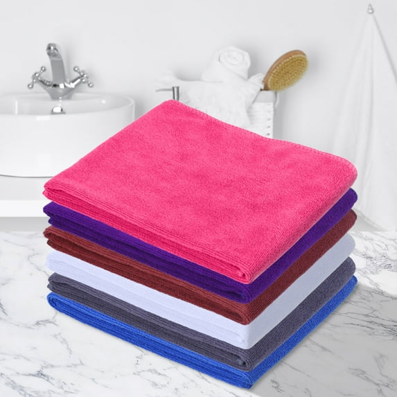 Uklsqma Super Absorbent Bath Towels Set of 6 | 30x70 cm Thickened Soft & Quick-Dry Towels for Hair, Body, Face & Kitchen Cleaning