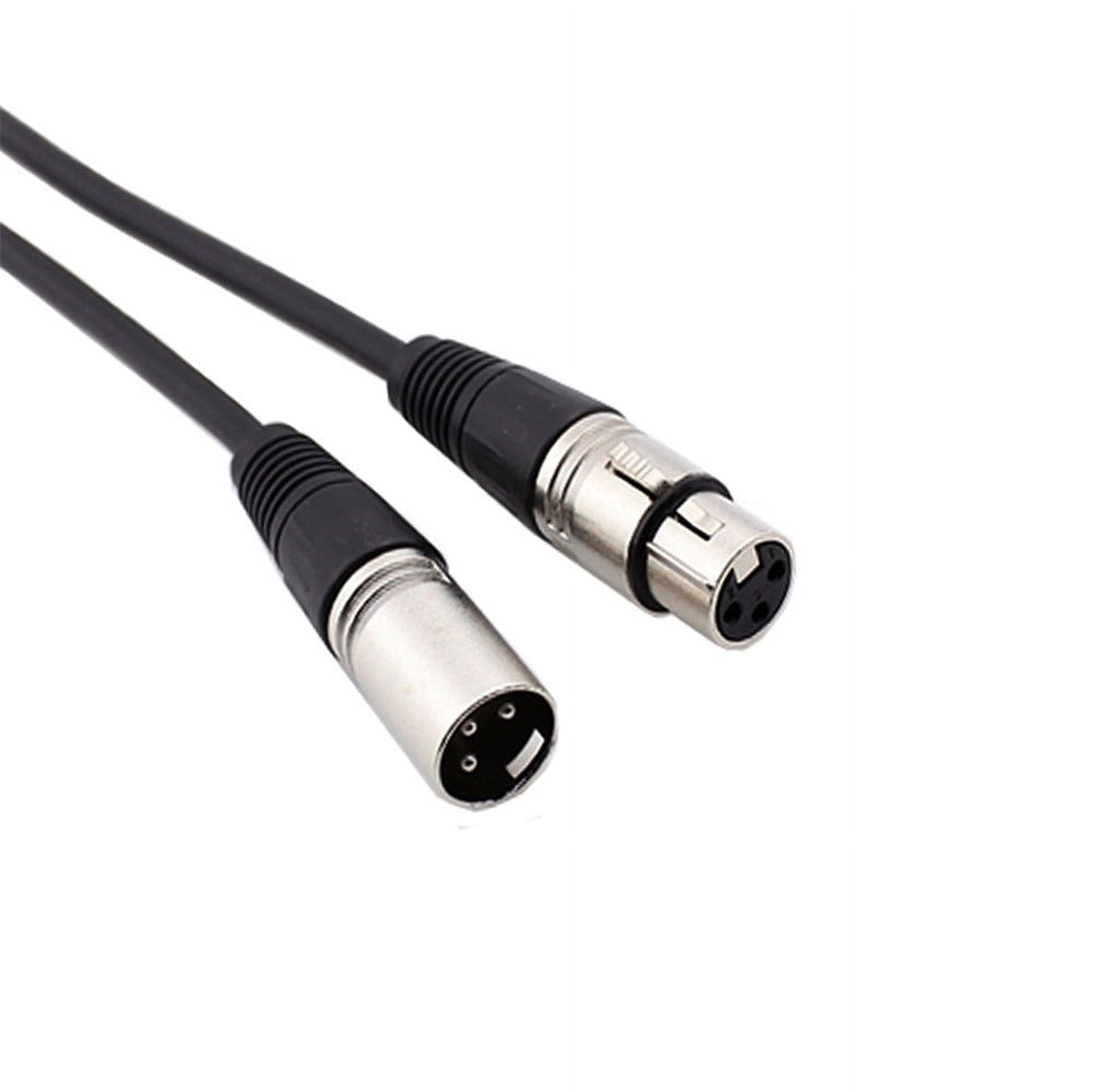 2-Pack 6.35mm TRS Male To XLR Female Cable – 1FT, Gold Plated, Dual Shielded For Mixers, Mics, Stage