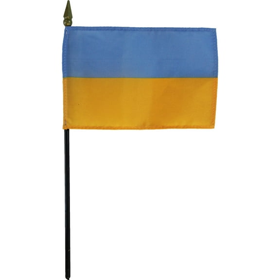Ukraine - 4"X6" Stick Flag