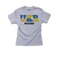 thumbnail image 1 of Ukraine Boxing - Olympic Games - Rio - Flag Girl's Cotton Youth Grey T-Shirt, 1 of 2