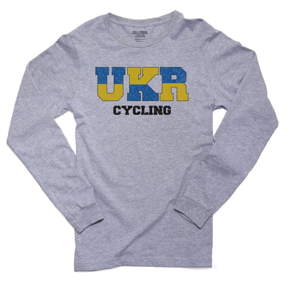 Ukraine Cycling - Olympic Games - Rio - Flag Men's Long Sleeve Grey T-Shirt
