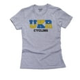 thumbnail image 1 of Ukraine Cycling - Olympic Games - Rio - Flag Women's Cotton Grey T-Shirt, 1 of 2
