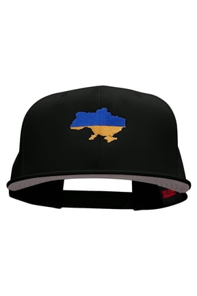 Ukraine Embroidered Prostyle Snapback Cap - Black OSFM
