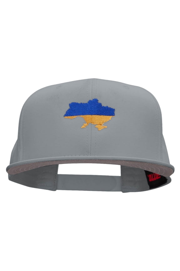 Ukraine Embroidered Prostyle Snapback Cap - Grey OSFM