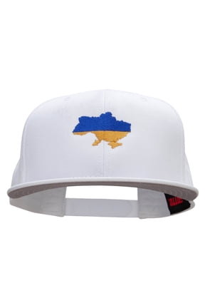 Ukraine Embroidered Prostyle Snapback Cap - White OSFM