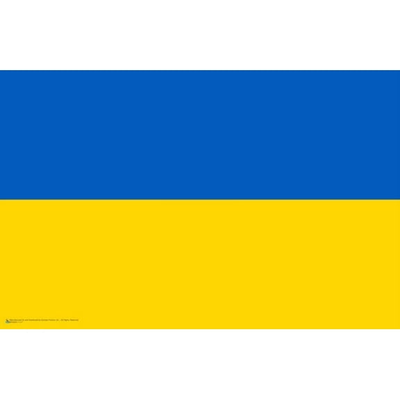 Ukraine Flag Mini Poster 17.5" x 11.5" Laminated