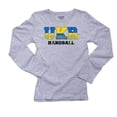 thumbnail image 1 of Ukraine Handball - Olympic Games - Rio - Flag Women's Long Sleeve Grey T-Shirt, 1 of 2