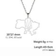 thumbnail image 1 of Ukraine Map Pendant Necklace National Symbols Of Ukraine Stainless Steel Jewelry, 1 of 7