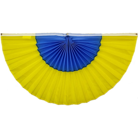 Ukraine Nylon Flag Bunting - Blue/Gold - 36" x 72"