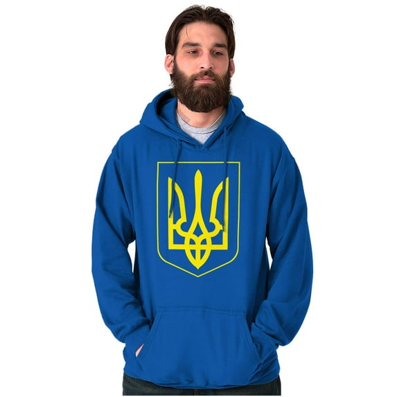 Ukraine Pride Vintage Coat of Arms Hoodie Sweatshirt Women Men Brisco Brands L