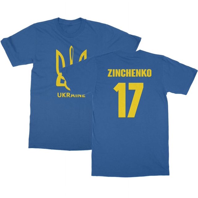 Ukraine Soccer Cup Fan Zinchenko 17 Jersey Style Unisex TShirt