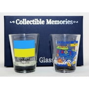 Ukraine Souvenir Boxed Shot Glass Set Set of 2