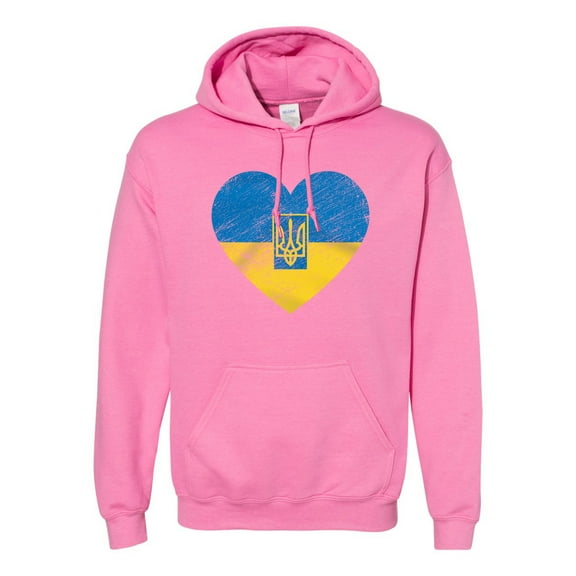 Ukraine Ukrainian Heart Logo Love Flag Pride DT Sweatshirt Hoodie