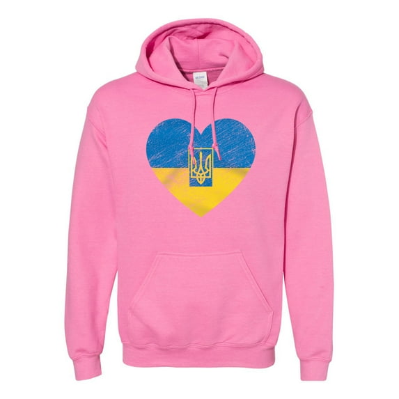 Ukraine Ukrainian Heart Logo Love Flag Pride DT Sweatshirt Hoodie