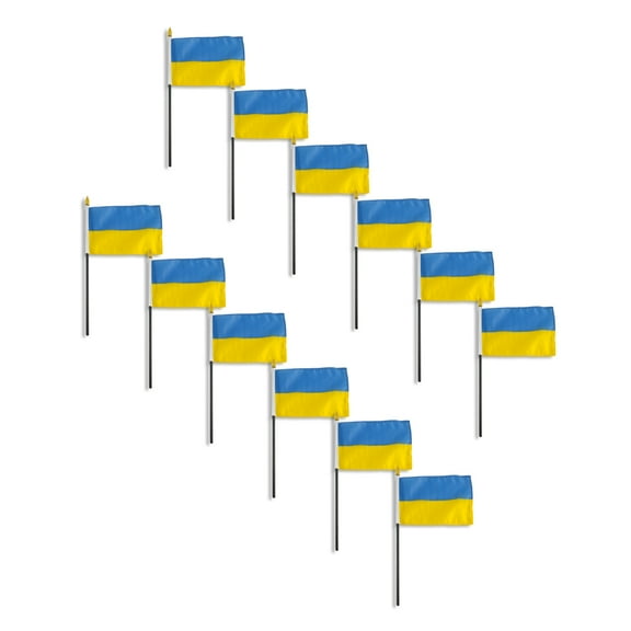 Ukraine flag 4 x 6 inch - 12 PK