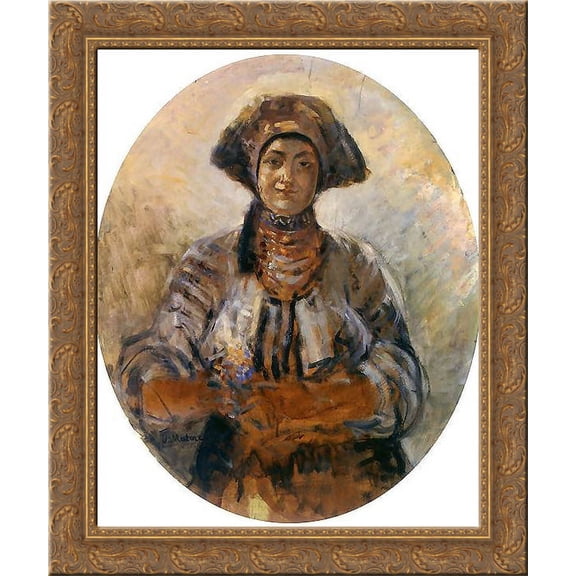 Ukrainian 20x24 Gold Ornate Wood Framed Canvas Art by Malczewski, Jacek