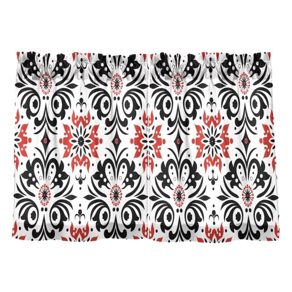 Ukrainian Design Pattern Tier Curtains Tier Kitchen Living Room Bedroom Balcony 2 Panels 27x36 Inch