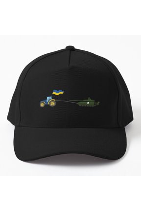 Ukrainian Farmer Tows a Tank Baseball Hat, True Story Agriculture and Military Scene, Classic Cap