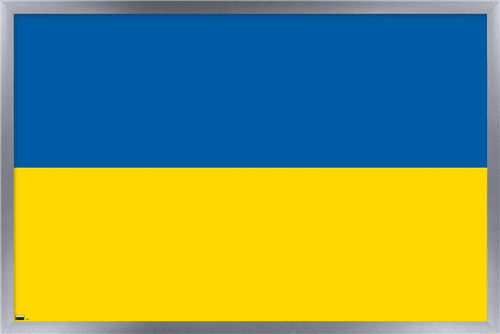Ukrainian Flag Wall Poster, 14.725" x 22.375" Framed