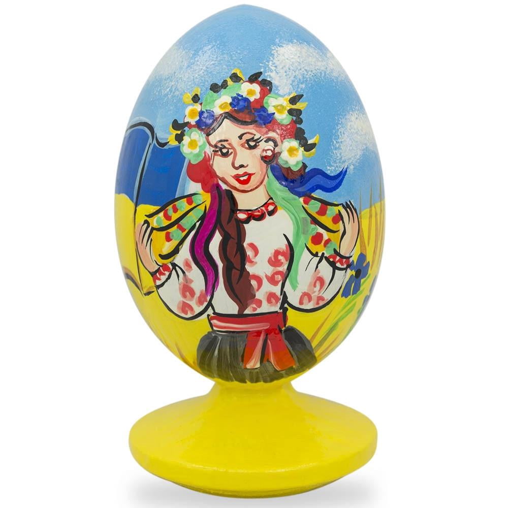 Ukrainian Girl with Flag Easter Egg Figurine - Walmart.com