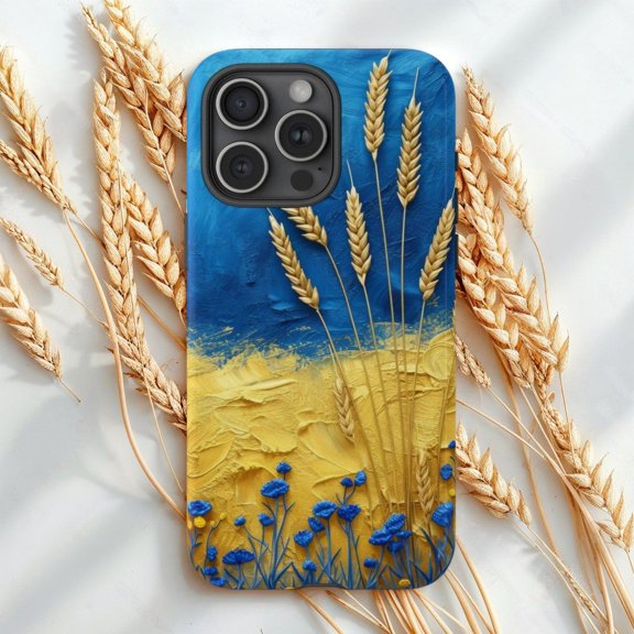 Ukrainian Heritage Wheat Folk Phone Case with iPhone 17 to 11 Pro Max