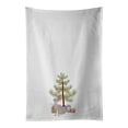thumbnail image 1 of Ukrainian Levkoy Cat Merry Christmas White Kitchen Towel Set of 2 Dish Towels, 1 of 3