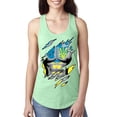 thumbnail image 1 of Ukrainian Muscle Skin Beast Mode Ladies Racerback Tank Top, Mint, Medium, 1 of 4