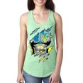 thumbnail image 1 of Ukrainian Muscle Skin Beast Mode Ladies Racerback Tank Top, Mint, X-Large, 1 of 4