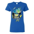 thumbnail image 1 of Ukrainian Muscle Skin Beast Mode Womens Graphic T-Shirt, Royal, X-Large, 1 of 4