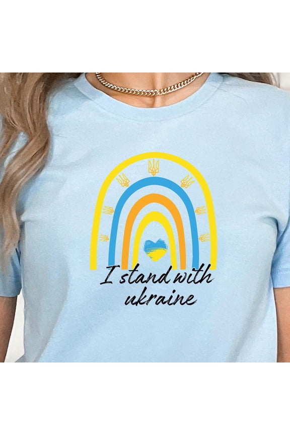 Ukrainian Shirt Support Ukraine Shirt I Stand With Ukraine TShirt Stop War Shirt Rainbow S