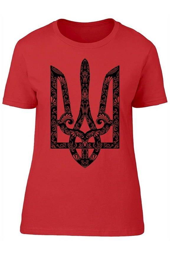 Ukrainian Trident Ornate T-Shirt Women -Image by Shutterstock, Female Large